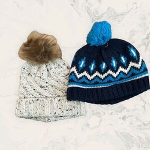 NWT Bundle of two Baby Beanies : Nordstrom and Janie and Jack- Size 6-12 month -